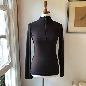 Vila Half-zip Brown Long-sleeve Sweater